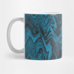 Blue Ocean Wave Water Acrylic Fluid Pour Mug